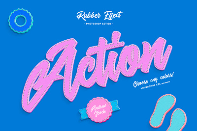 Rubber Photoshop Action action actions cute illustration lettering lettering art letters photoshop photoshop actions rubber stitched text effect typography