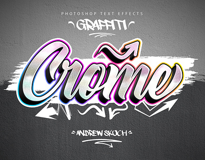 Chrome shot - Graffiti Text Effects graffiti graffiti art graffiti digital graffity graphicdesign illustration lettering mockup photoshop street art tag text effect typography