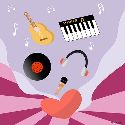 music illustration 插图 泳衣