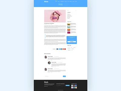 Blog details page blog blog design blog page clean content details homepage landing page minimalist portfolio ui ux website