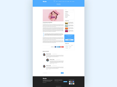 Blog details page blog blog design blog page clean content details homepage landing page minimalist portfolio ui ux website