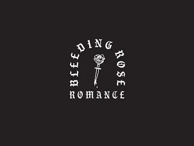 bleeding rose romance (Not for sale) branding design knife logo outline rose simple