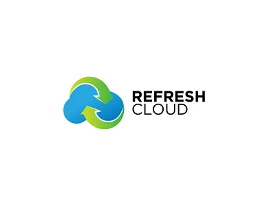 Refresh cloud logo concept design branding design designs flat graphic graphicdesgn icon identity logo logodesign logos logosai type vector
