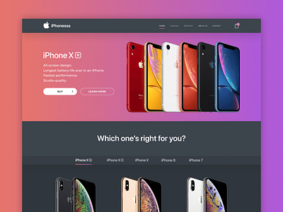 iPhone E-commerce design landing landing page design minimal ui ux web website