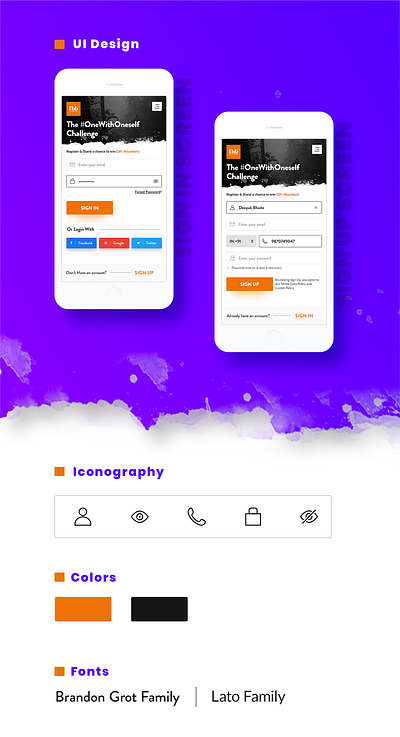 Daily UI Challenge - #001 Sign Up form. branding contest daily ui design form mobile app sign in sign up ui user experience user interface ux