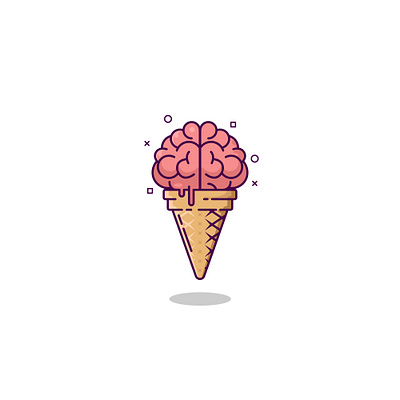 brain ice cream design animation branding design design fruit flat fruit icon illustration logo ui vector