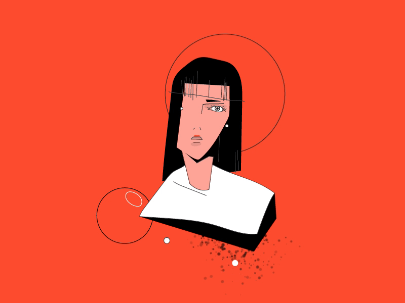 Eva animated after affects animated gif animation art character gif illustration motion vector web