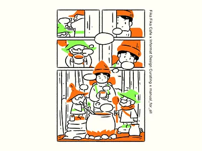 Fika Fika Cafe x Informat Design Curating x manual_for_all cafe coffee elf forest illustration outdoor taiwan
