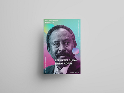 Lets Make Sudan Great Again digital dribbble gradient poster poster art poster design