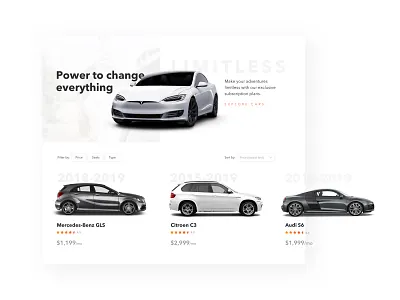 Car Subscription car car ownership clean concept design high fidelity subscriptions ui ux web design