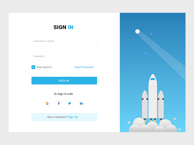 Sign In Form button checkbox form design forms login login form login page register signin signup social login ui design