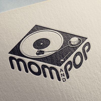 Mom'n Pop band merch branding design illustration logo logo design vector