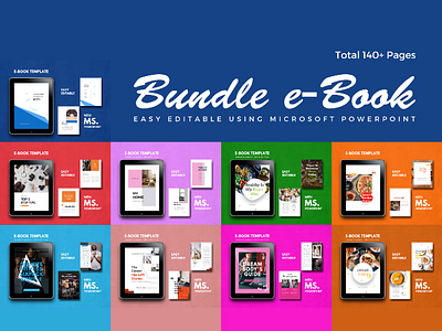 eBook Bundle Design PowerPoint Template android architecture art clean ebook ecommerce etsy fitness fitness girl flat icon interior ios lookbook powerpoint presentation recipe tips ui ux