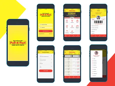 Pull-A-Part Mobile App creative credit card karthik mobile app mobile ui sell shopping trendy usability warranty