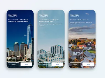 Welcome screen - Property Passbook investment property property management real estate user onboard welcome screen