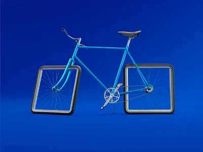 Bike visualization for an ad 3d 3d art 3d artist ad bike cgi design illustration teleportagency