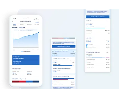 Property valuation & analysis - Property Passbook cash flow charts investment mortgage property details property management real estate real estate investment valuation