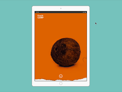 FruitCorp animation app appdesign fruits green health healthy hover effect information design interaction interaction animation interactiondesign interface interfacedesign ipad lemon nutrition product design transitions ui