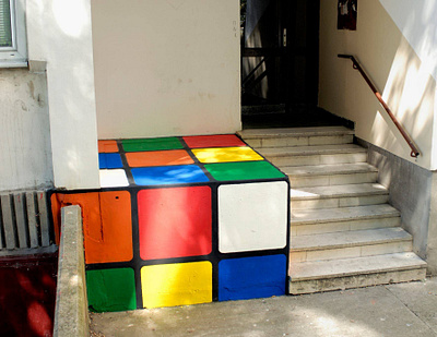 Rubix cube grafitti street art