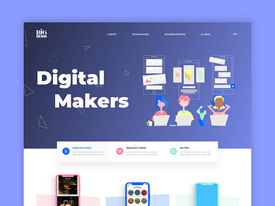 Digital agency landing page digital agency illustration landingpage