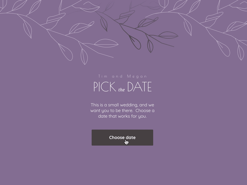 Save the date picker | DailyUI080 dailyui080 dailyuichallenge illustration savethedate ui uichallenge