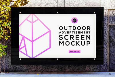 Free Outdoor Advertising Screen Mock-Up 4 advertisement free freebie mock up mockup outdoor panel poster screen street