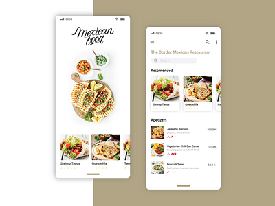 Mexican Restaurant App food app mexican food mexico restaurant restaurant app uidesign uiux uxdesign