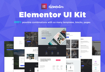 Elementor UI Kit, Templates, Blocks app chat feed form illustration library material message mobile mobile ui profile sign sign in system design ui ui kit ux