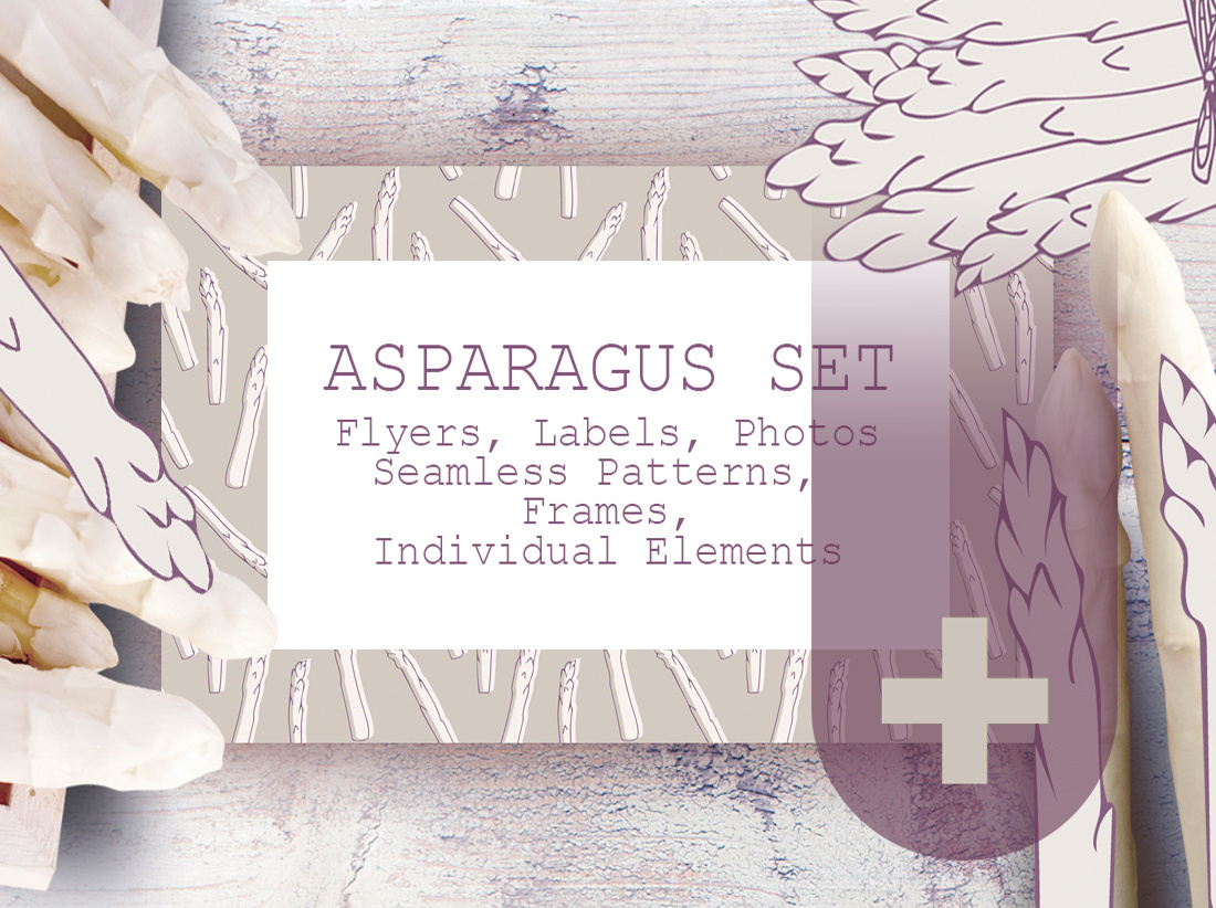 Asparagus / Design Templates asparagus collage design flyer illustration label labeldesign ornament pattern print sketch sticker surfacedesign template textile vector vegetable vegetables