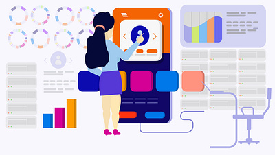 data center and user interface data center flag flat flat illustration illustrator inspiration new shot ui ui ux user interface ux