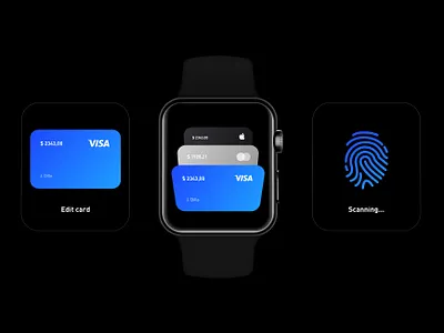 Payment concept on your watch app balance clean design interface iwatch simple simplicity ui ux