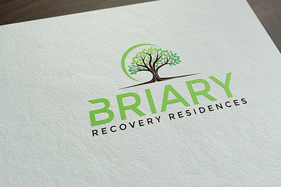 Briary Recovery Residences branding design flat logo minimal typography