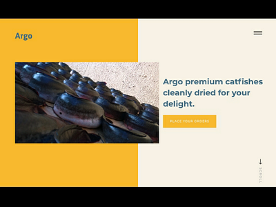 Argo Dried Fishes ui ux design web interface