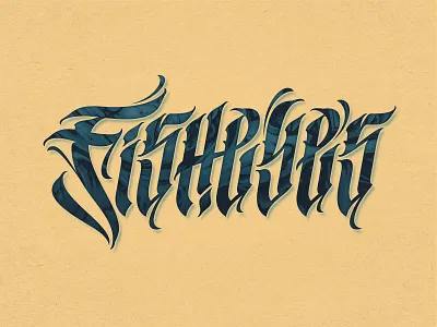 Fisheyes Lettering blackletter letter style type typographer typography