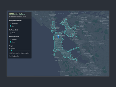 Isoline Routing Explorer geo geovisualization maps visualization