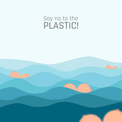 Say no to the plastic! illustraion illustrator visual design