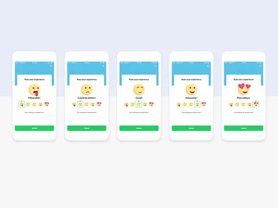 Ezybin Rating Screen app feedback johny vino mobile rating smiley