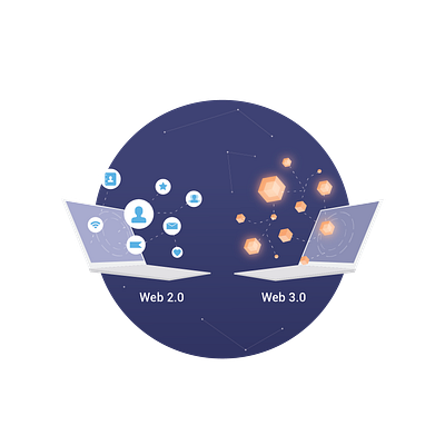 Web 2.0 vs Web 3.0 company crypto cryptocurrency illustration project trust trustwallet wallet web