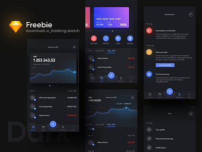 Freebie – ui_banking.sketch animation app application banking banking app design download file free freebie sketch ui ux