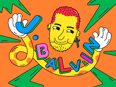 J.Balvin 2d art characterdesign color design hellowfestival illustration illustrator type vector vector illustration vectorart vectorartwork