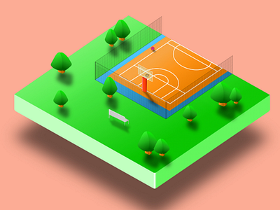 Hello dribbble! isometric miniature vector