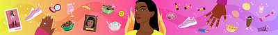 A Bit of Fun banner fire flames girl girl illustration illustration woman