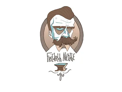 Friedrich characterdesign friedrich nietzsche illustration philosopher photoshop portrait