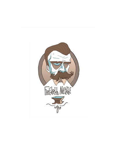 Friedrich characterdesign friedrich nietzsche illustration philosopher photoshop portrait
