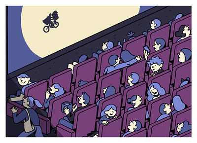 Sunday at The Cinema art cinema design editorial art graphic illustration illustrator movie sunday weekend