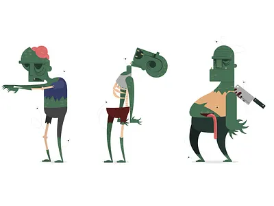 Zombie Guys character design design illustration illustrator photoshop zombie