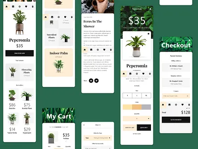 Go Green adobe illustrator adobe xd app color icon illustration interaction design plants product design typography visual design