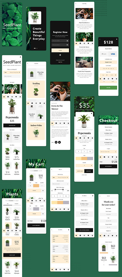 Go Green adobe illustrator adobe xd app color icon illustration interaction design plants product design typography visual design