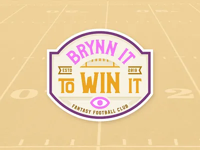 Fantasy Football Logo badge branding design eye fantasy football football graphic design illustration logo sports vector win