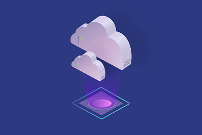 Cloud Hosting illustration 3d affinity designer cloud cloud hosting data design digital effects host hosting illustraor illustration illustration design lines peoples server vector web web hosting